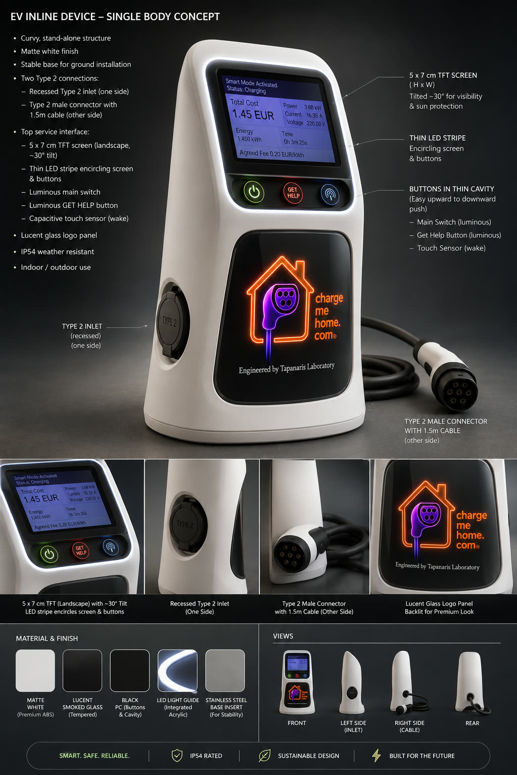 C.M.H. EV inline device — concept